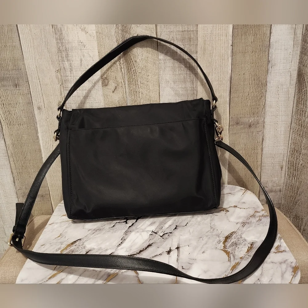 🌷👜Kate Spade Black Nylon Messenger Crossbody Shoulder Bag🌷 - Picture 3 of 11